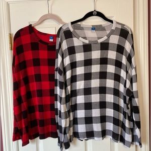 Women’s Old Navy XL Plaid Blouse Bundle